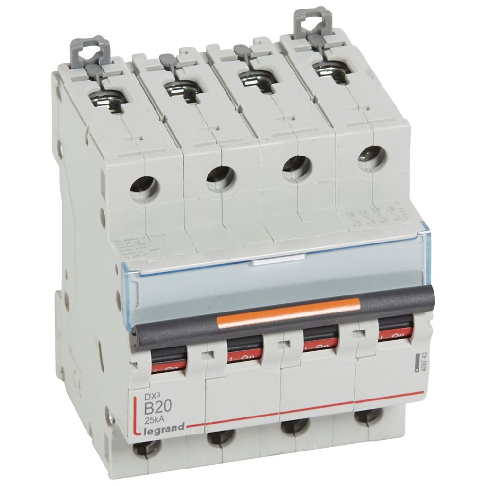 Disjoncteur Legrand DX³ 4P B20 25kA 409743