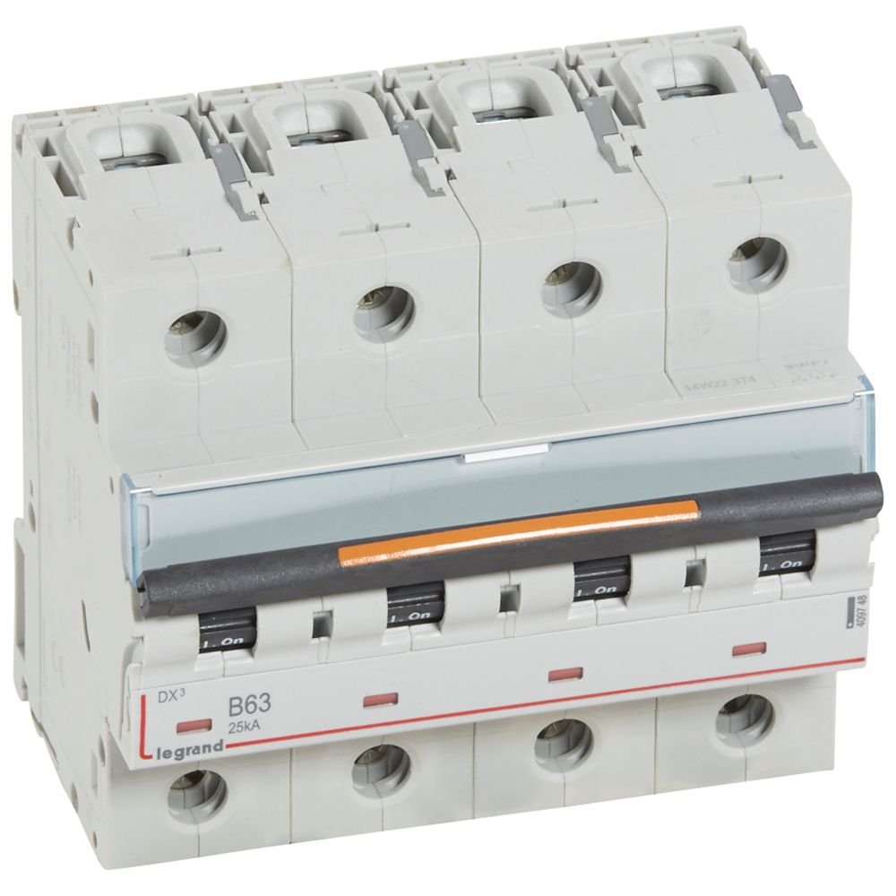 Disjoncteur Legrand DX³ 4P B63 25kA 409748