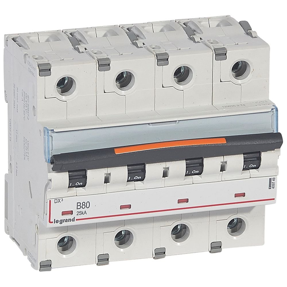 Disjoncteur Legrand DX³ 4P B80 25kA 409749