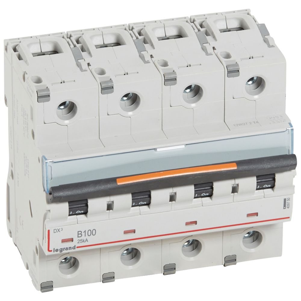 Disjoncteur Legrand DX³ 4P B100 25kA 409750