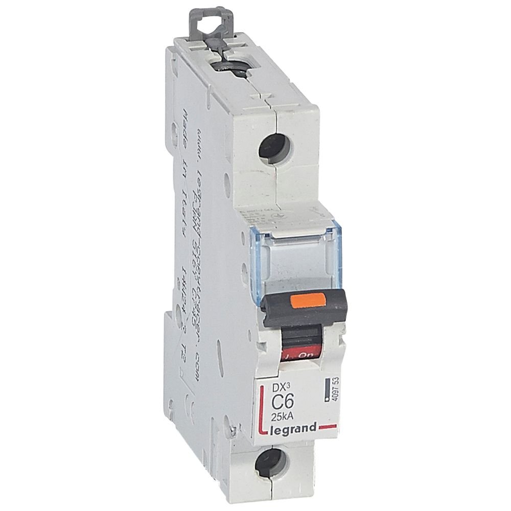 Disjoncteur Legrand DX³ 1P C6 25kA 409753