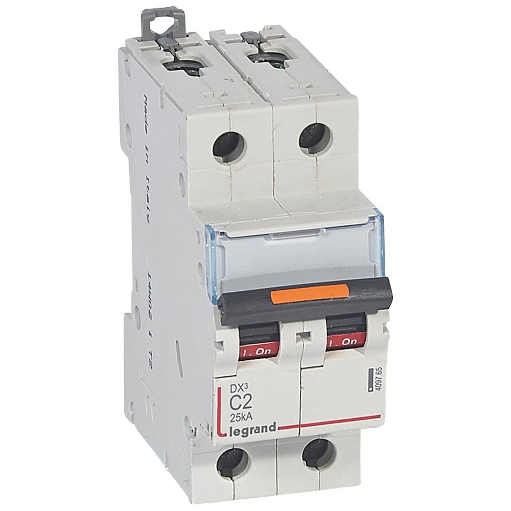 Disjoncteur Legrand DX³ 2P C2 25 kA 409765
