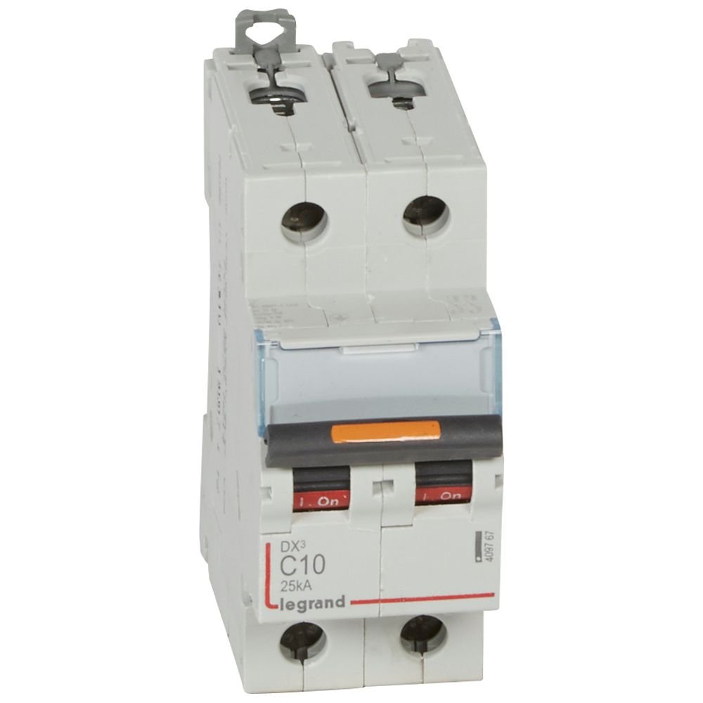 Disjoncteur Legrand DX³ 2P C10 25 kA 409767
