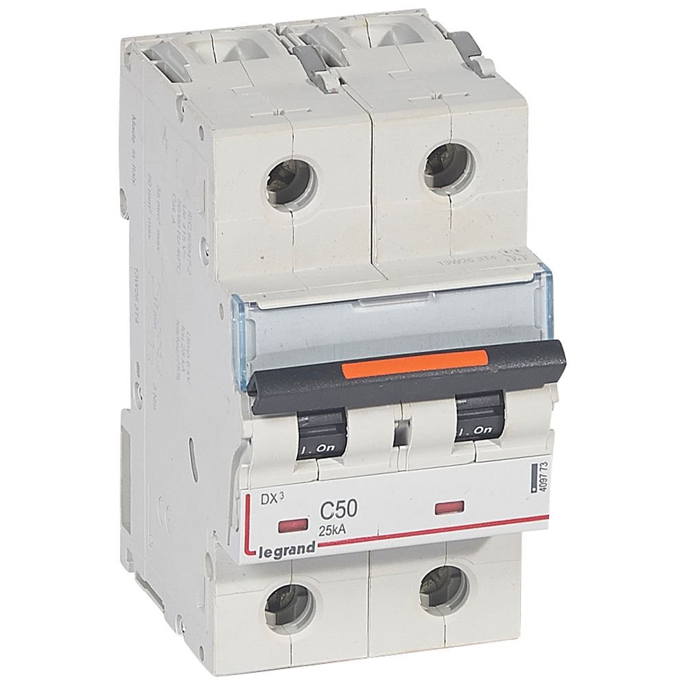 Disjoncteur Legrand DX³ 2P C50 25 kA 409773