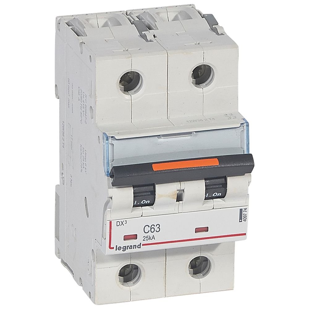 Disjoncteur Legrand DX³ 2P C63 25 kA 409774