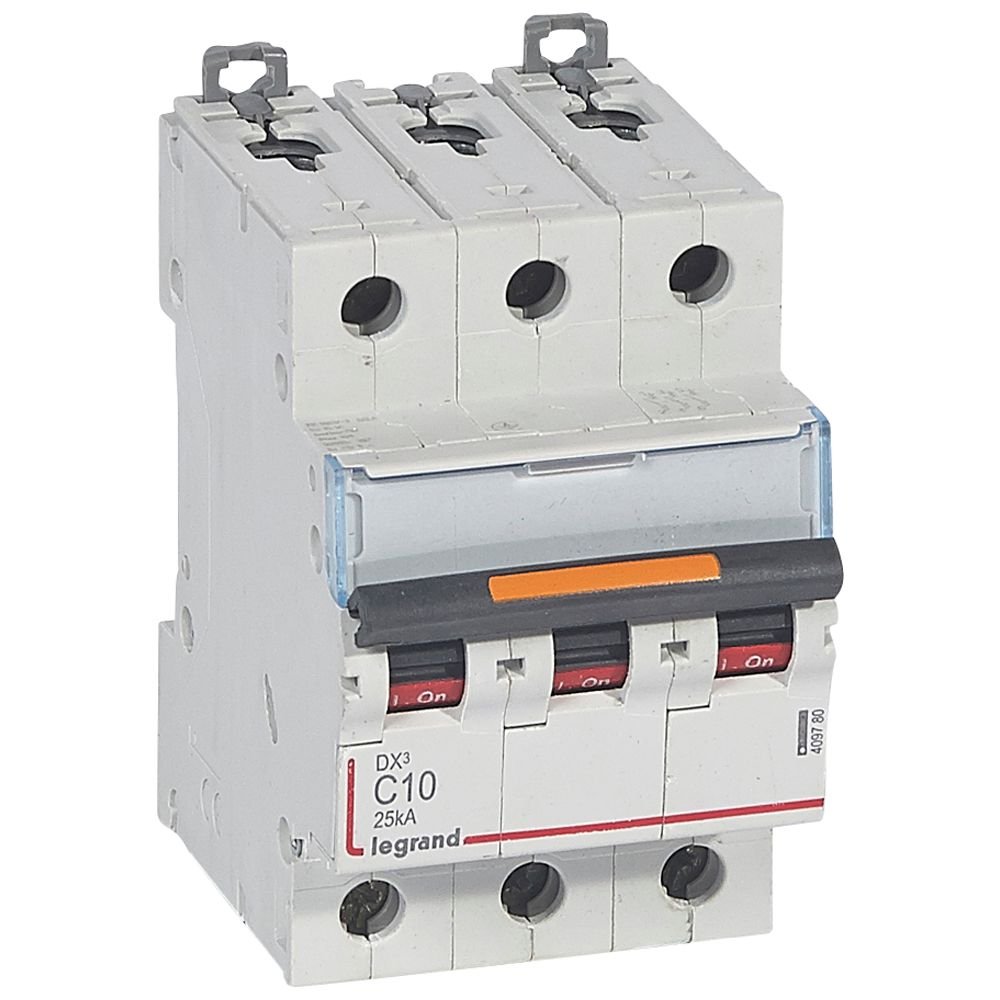 Disjoncteur Legrand DX³ 3P C10 25 kA 409780