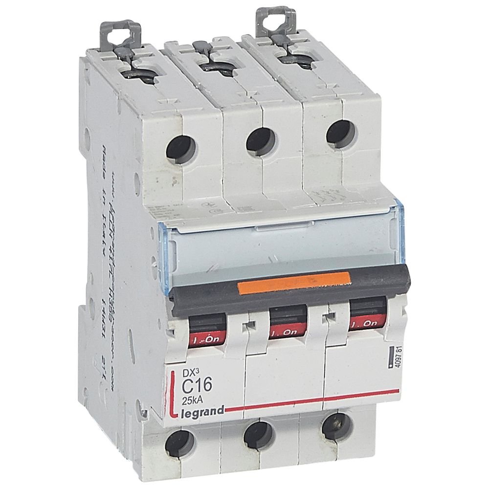 Disjoncteur Legrand DX³ 3P C16 25 kA 409781