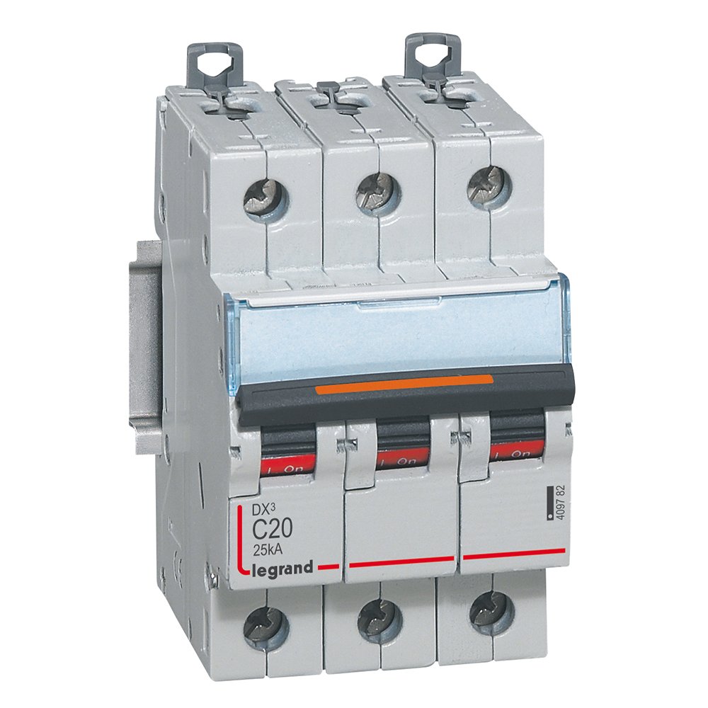 Disjoncteur Legrand DX³ 3P C20 25 kA 409782