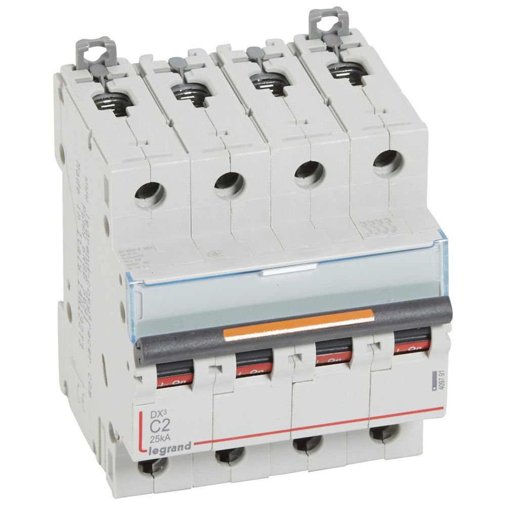Disjoncteur Legrand DX³ 4P C2 25 kA 409791