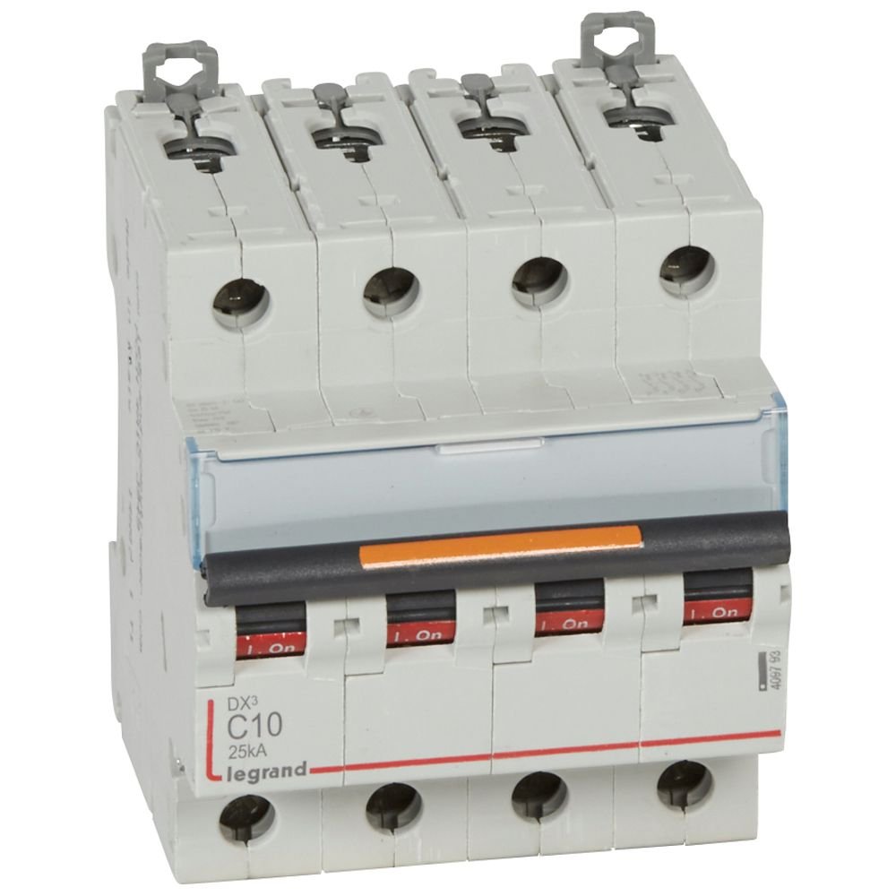 Disjoncteur Legrand DX³ 4P C10 25 kA 409793