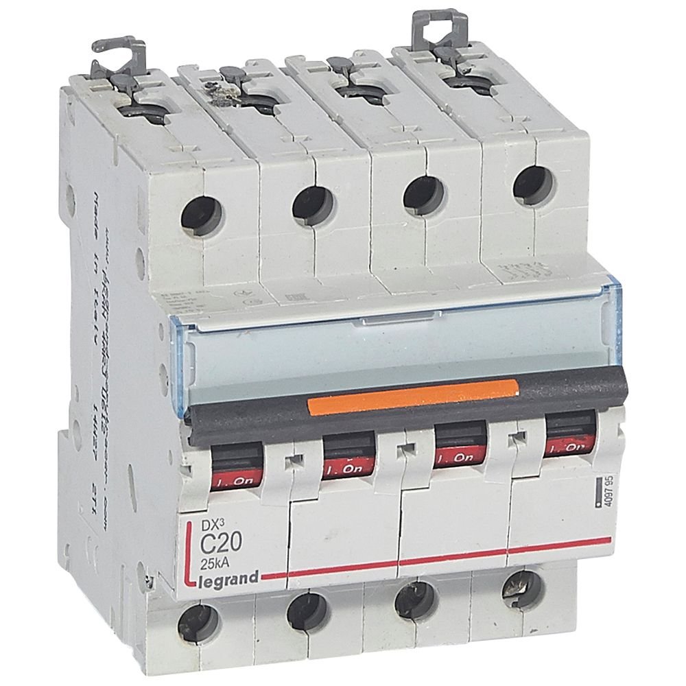 Disjoncteur Legrand DX³ 4P C20 25 kA 409795