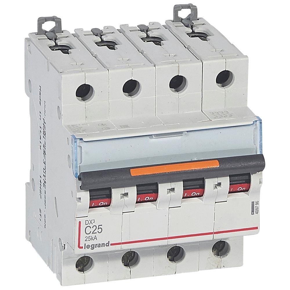 Disjoncteur Legrand DX³ 4P C25 25 kA 409796