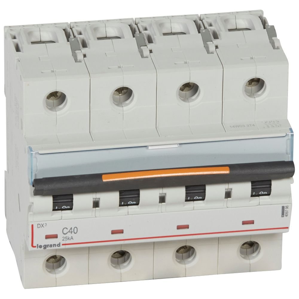 Disjoncteur Legrand DX³ 4P C40 25 kA 409798