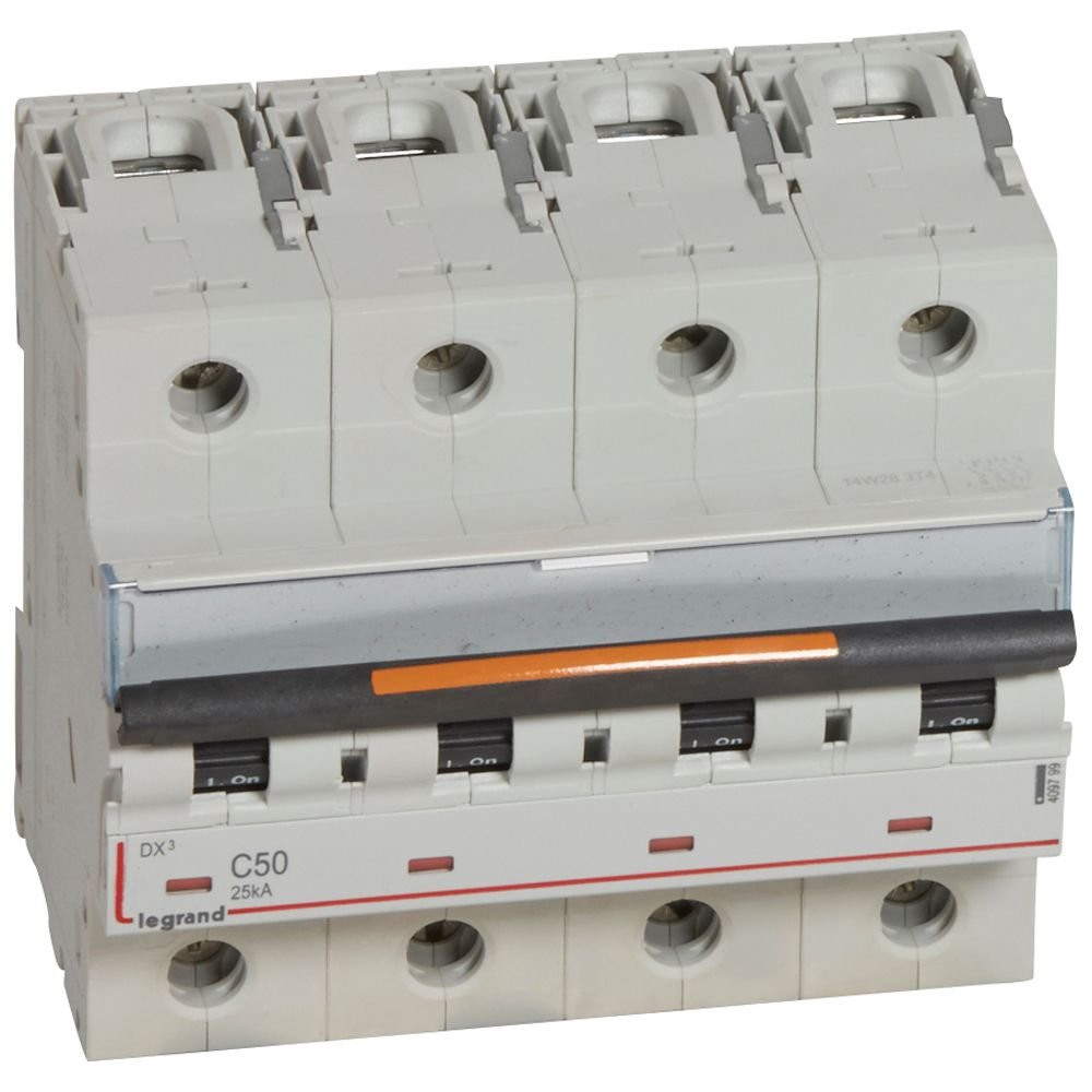 Disjoncteur Legrand DX³ 4P C50 25 kA 409799