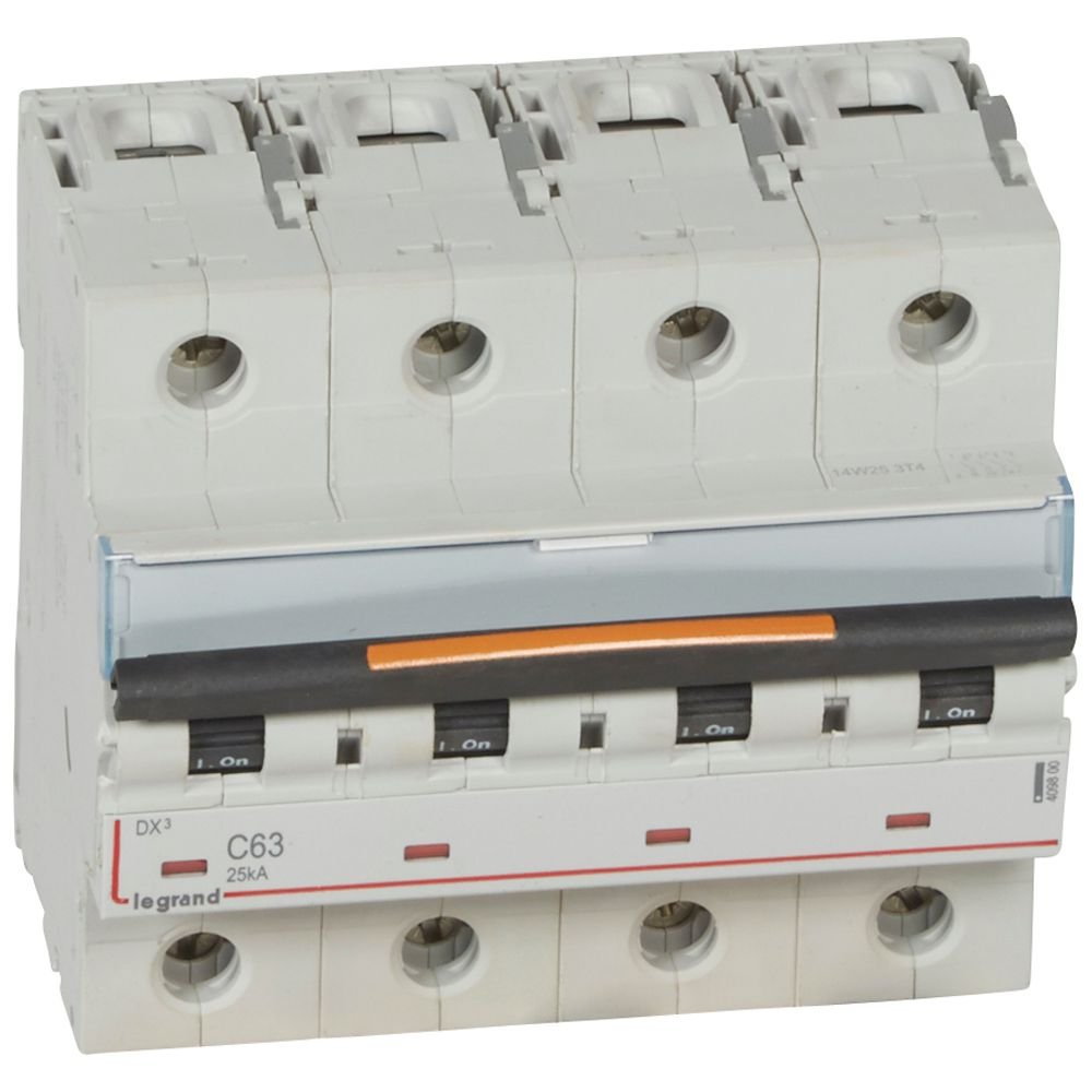 Disjoncteur Legrand DX³ 4P C63 25 kA 409800