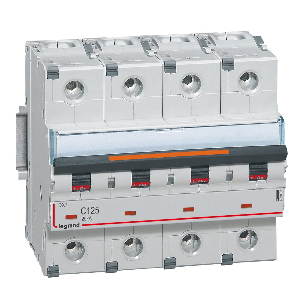 Disjoncteur Legrand DX³ 4P C125 25 kA 409803