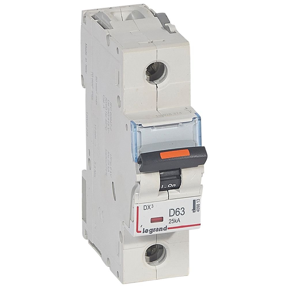 Disjoncteur Legrand DX3 1P D63 25kA 409813