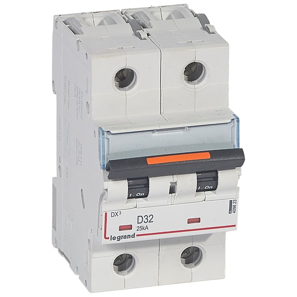 Disjoncteur Legrand DX3 2P D32 25kA 409823