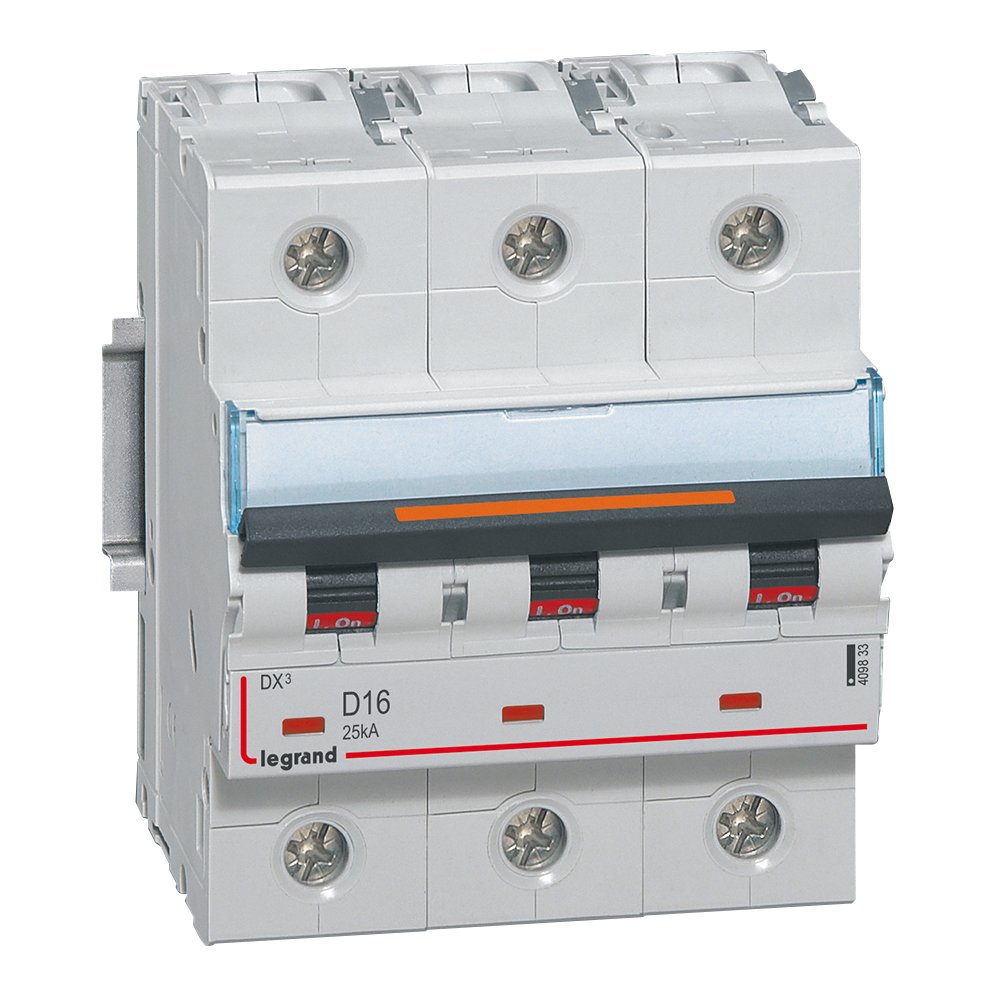 Disjoncteur Legrand DX3 3P D16 25kA 409833