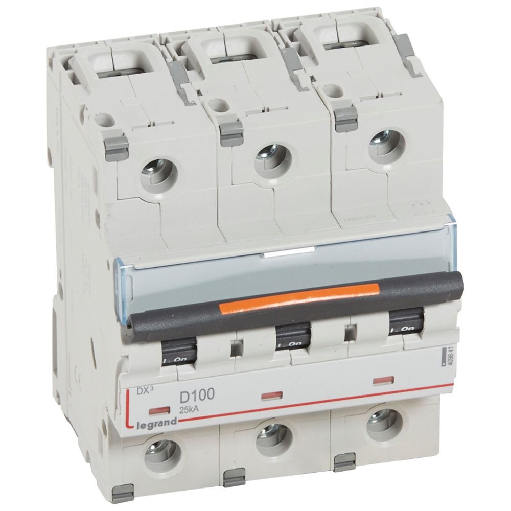 Disjoncteur Legrand DX3 3P D100 25kA 409841