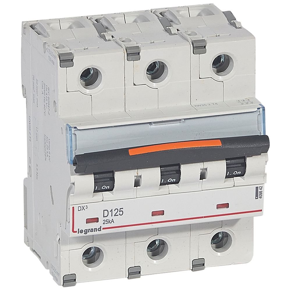 Disjoncteur Legrand DX3 3P D125 25kA 409842