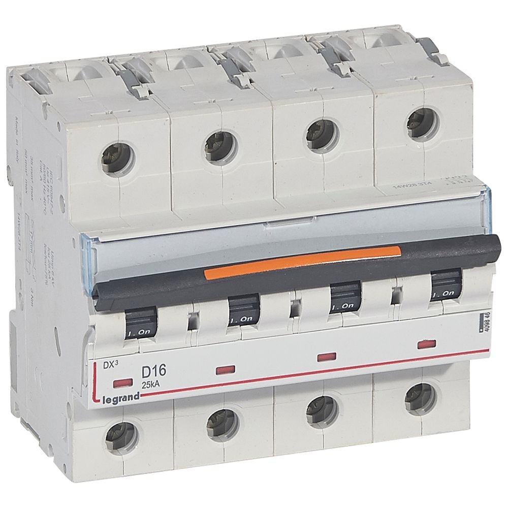 Disjoncteur Legrand DX3 4P D16 25kA 409846