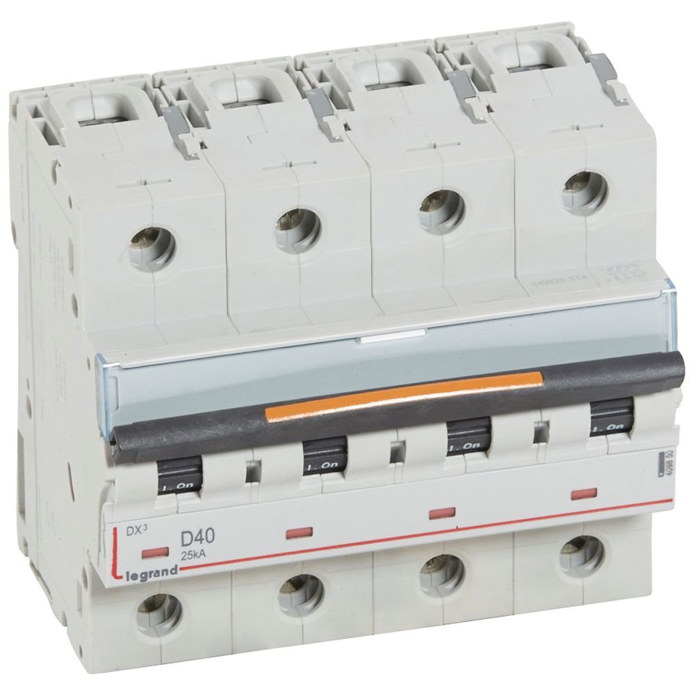 Disjoncteur Legrand DX3 4P D40 25kA 409850