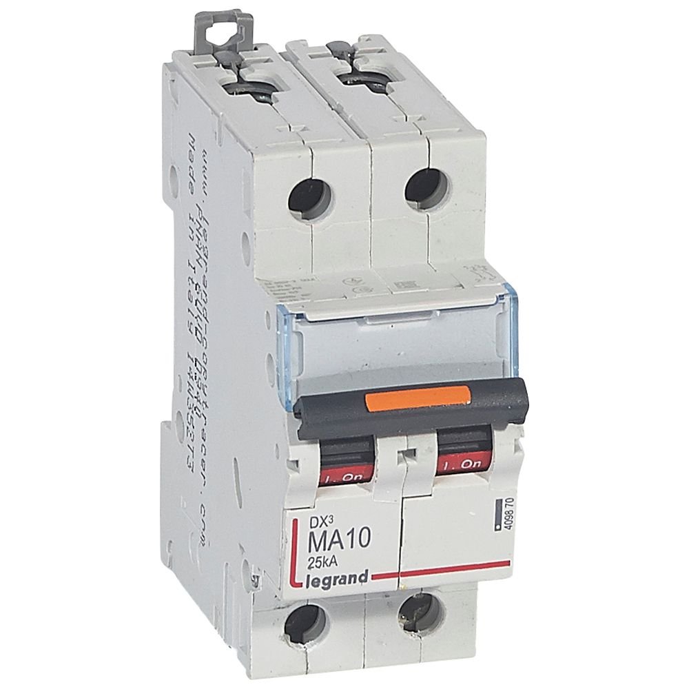 Disjoncteur magnétique Legrand DX3 MA 2P 10A 25kA 409870