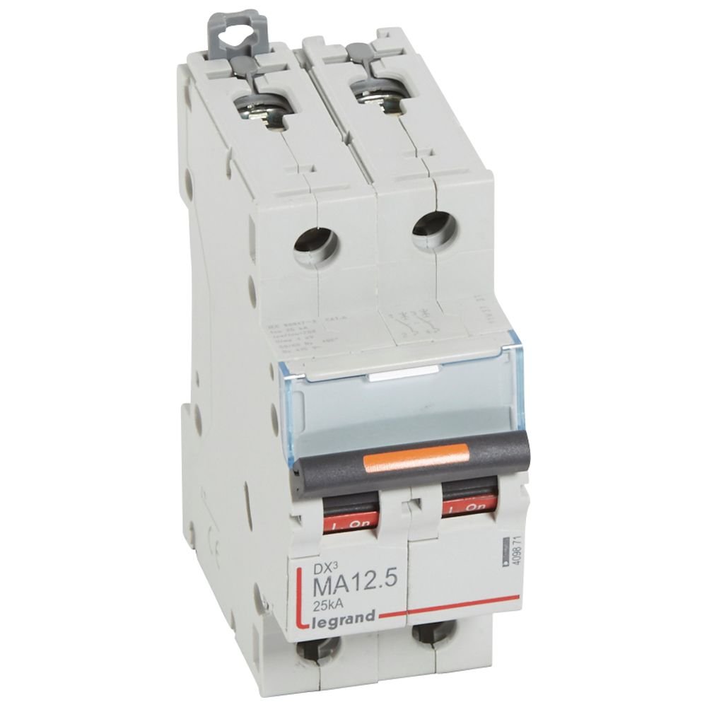 Disjoncteur magnétique Legrand DX3 MA 2P 12,5A 25kA 409871
