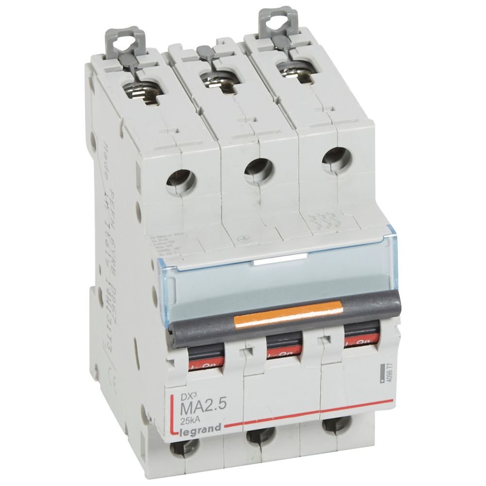 Disjoncteur Legrand DX3 MA 3P 2,5A 25kA 409877