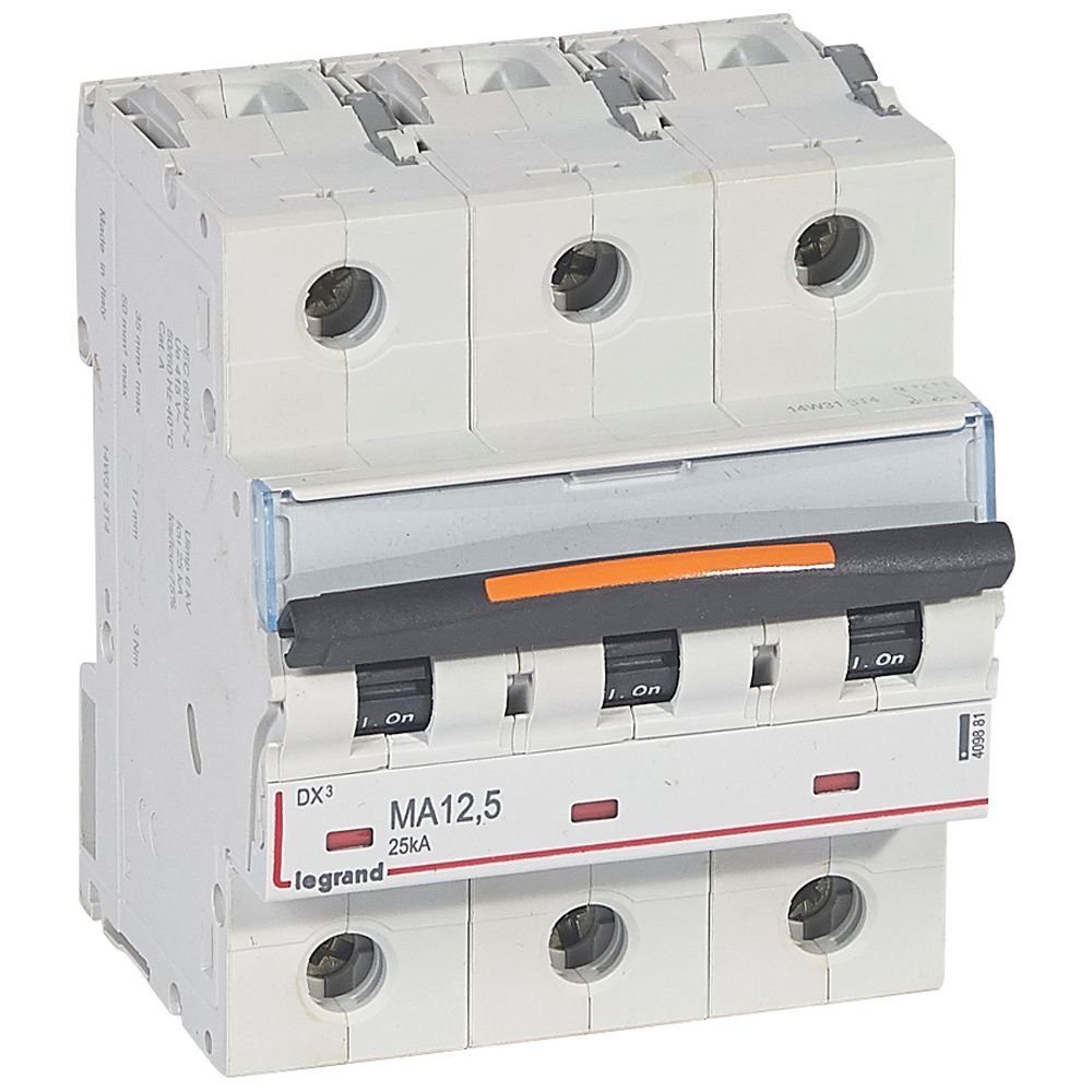 Disjoncteur Legrand DX3 MA 3P 12,5A 25kA 409881