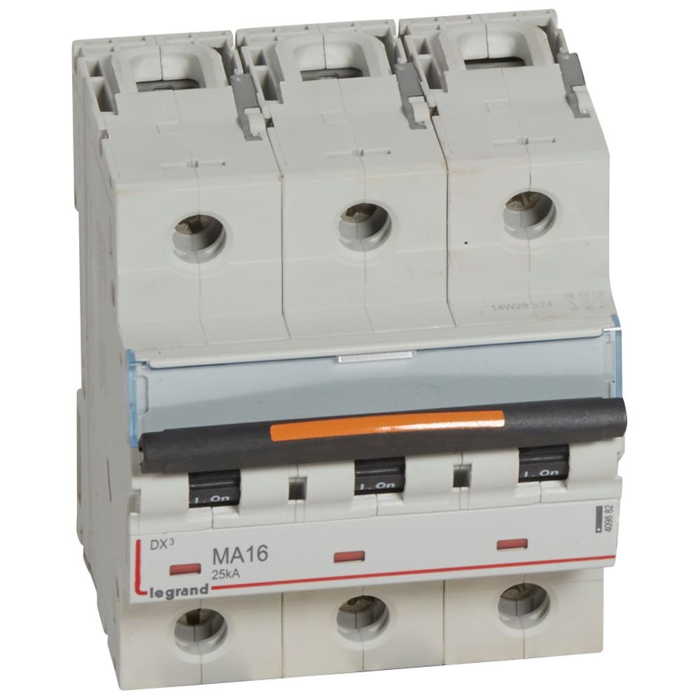 Disjoncteur Legrand DX3 MA 3P 16A 25kA 409882
