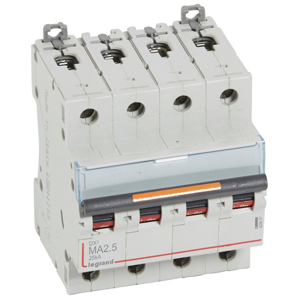 Disjoncteur Legrand DX3 MA 4P 2,5A 25kA 409887
