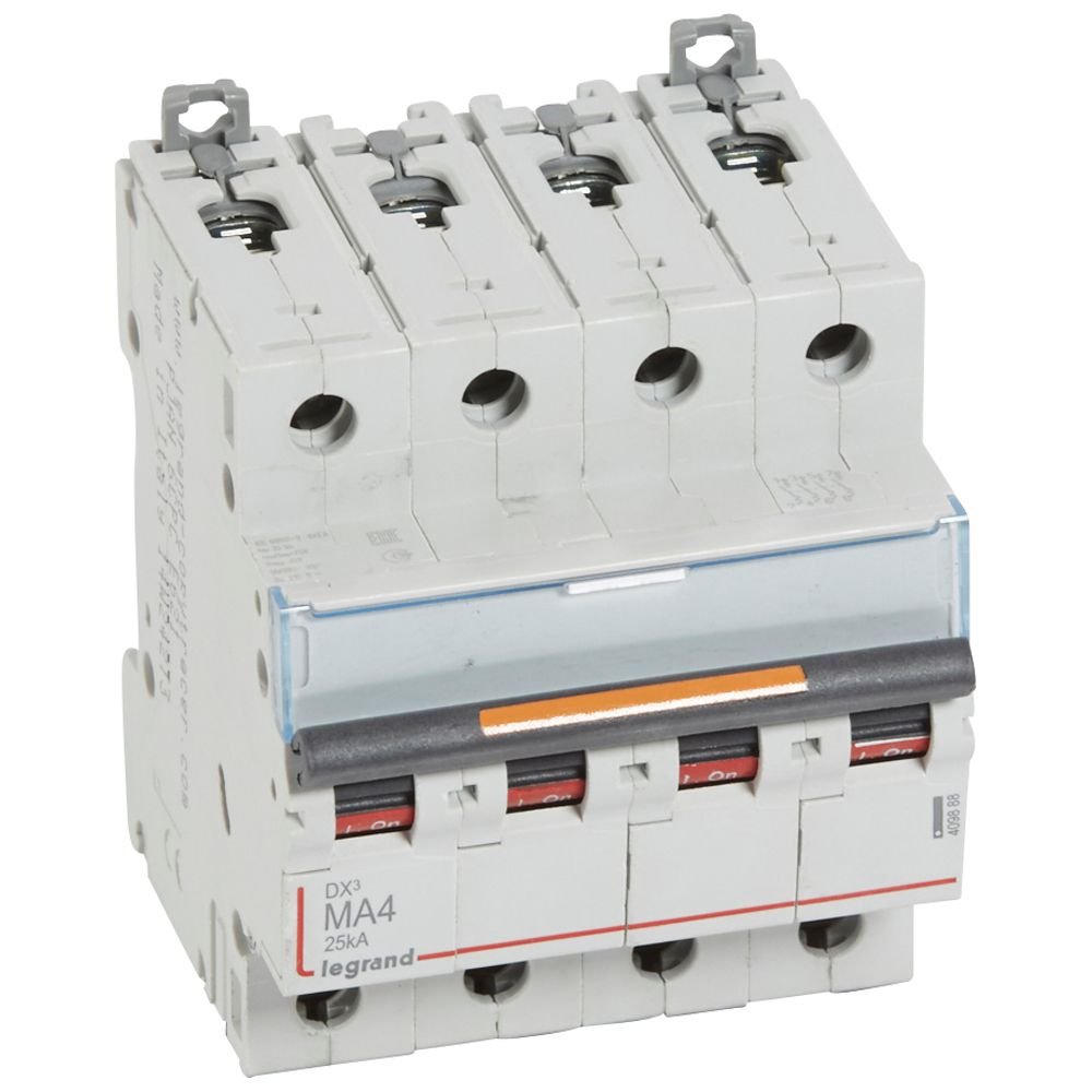 Disjoncteur Legrand DX3 MA 4P 4A 25kA 409888