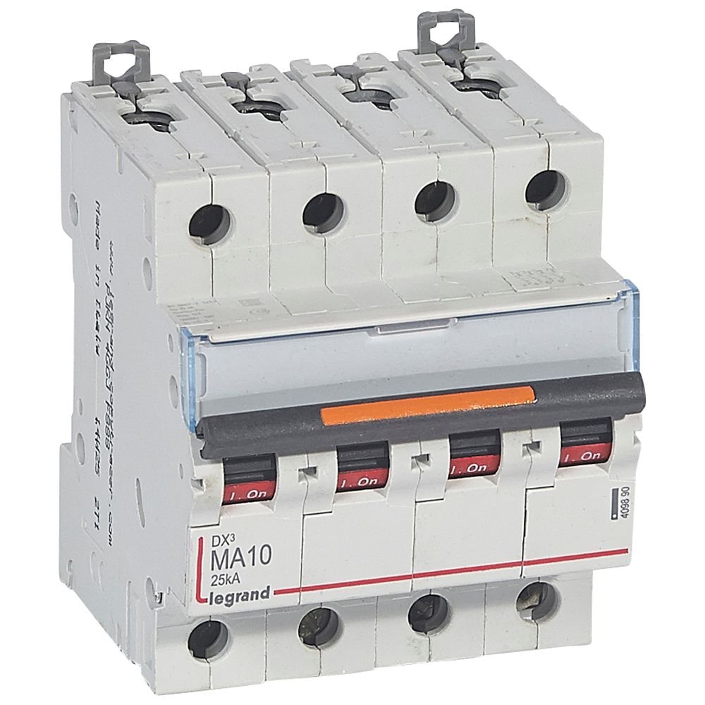 Disjoncteur Legrand DX3 MA 4P 10A 25kA 409890