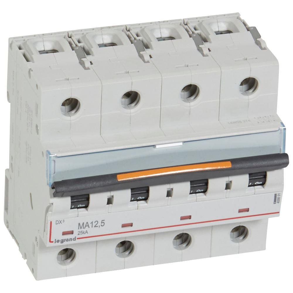Disjoncteur Legrand DX3 MA 4P 12,5A 25kA 409891