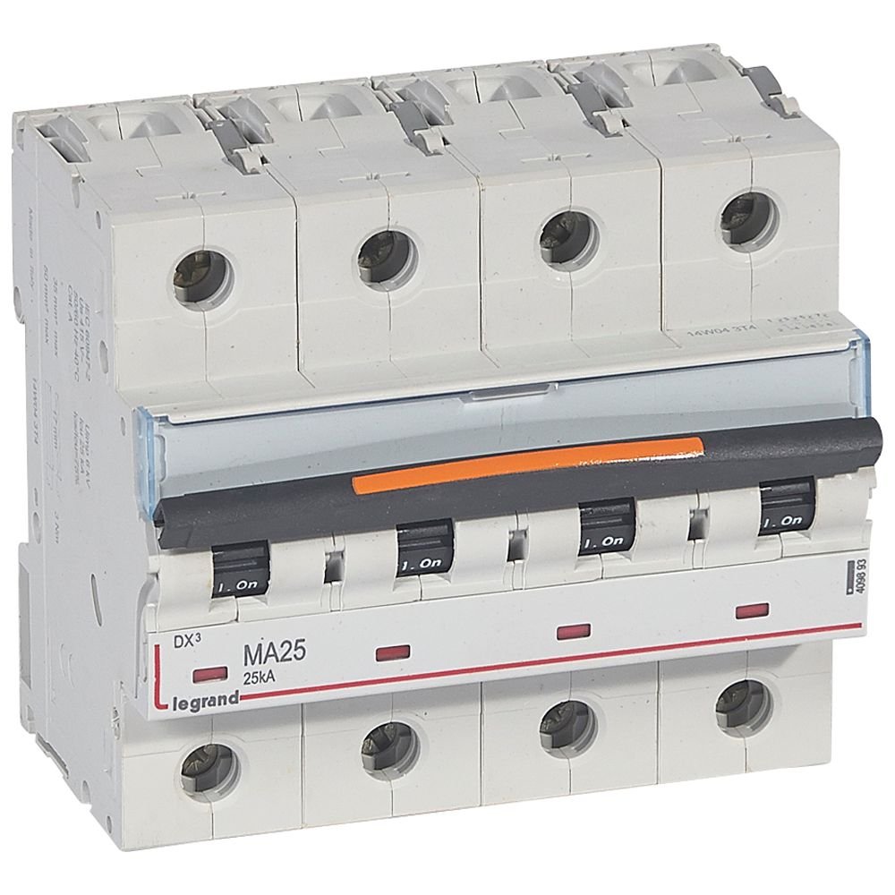 Disjoncteur Legrand DX3 MA 4P 25A 25kA 409893