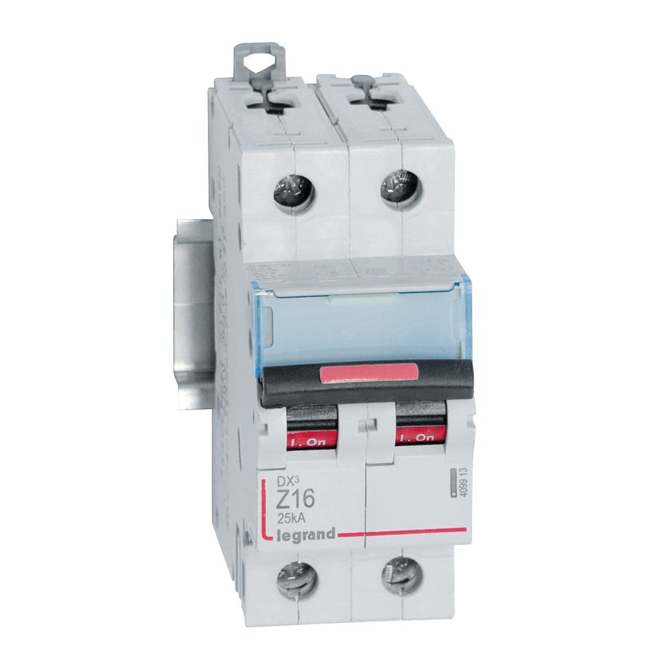 Disjoncteur Legrand DX3 2P 16A courbe Z 25kA 409913