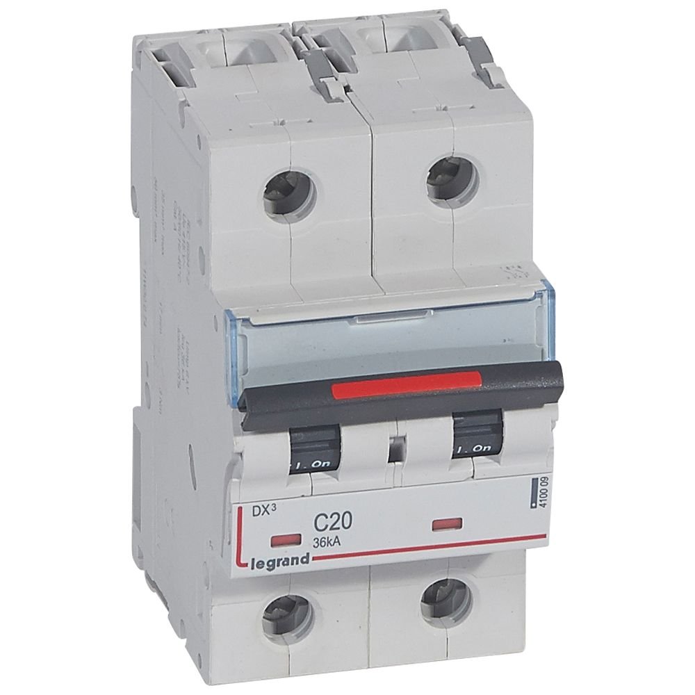 Disjoncteur Legrand DX3 2P C20 36kA 410009