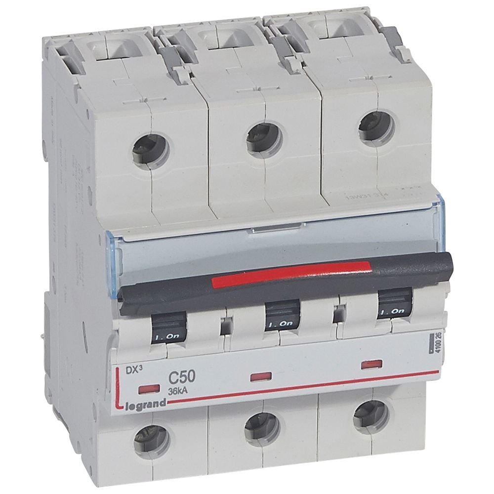 Disjoncteur Legrand DX3 3P C50 36kA 410026