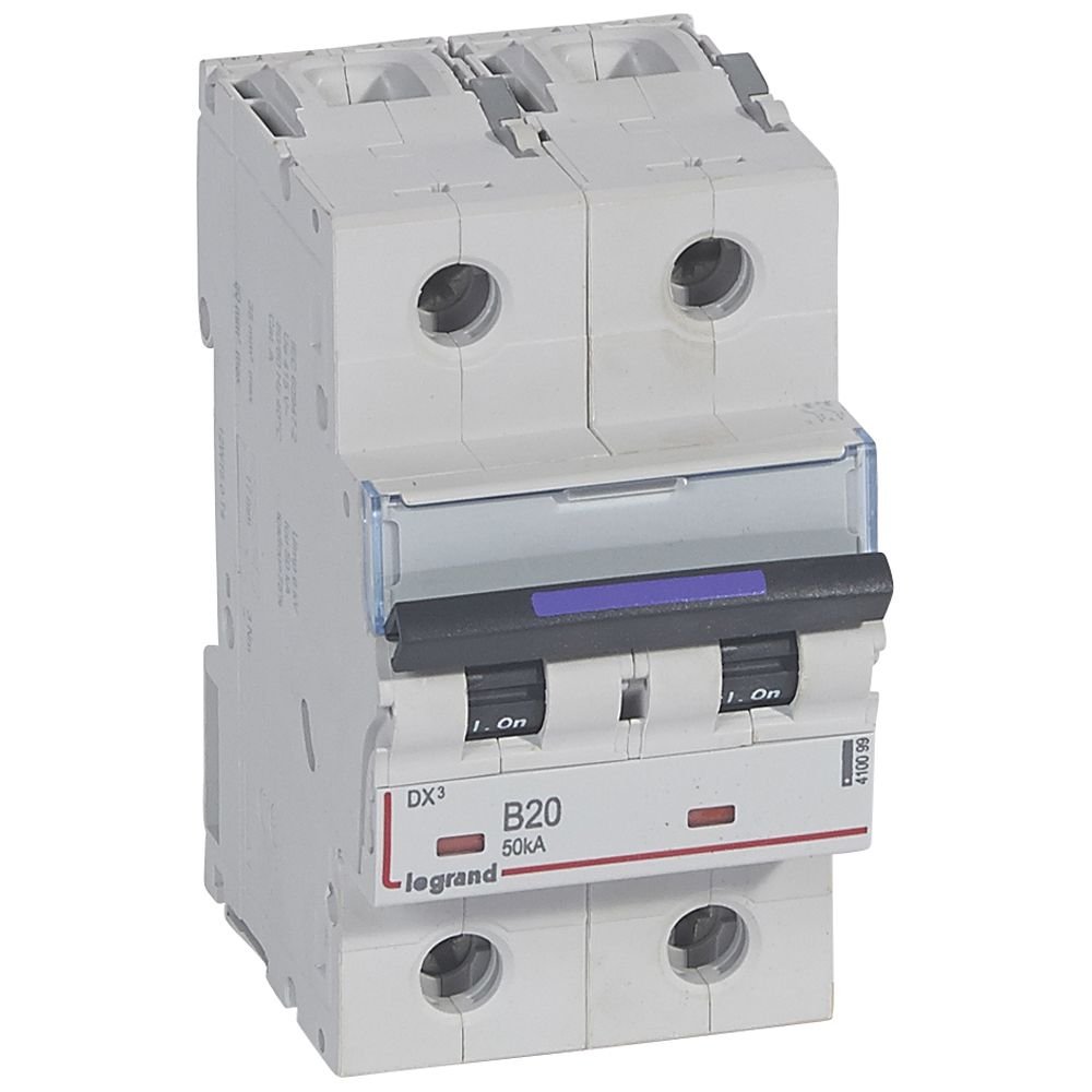 Disjoncteur Legrand DX³ 2P 20A courbe B 50kA