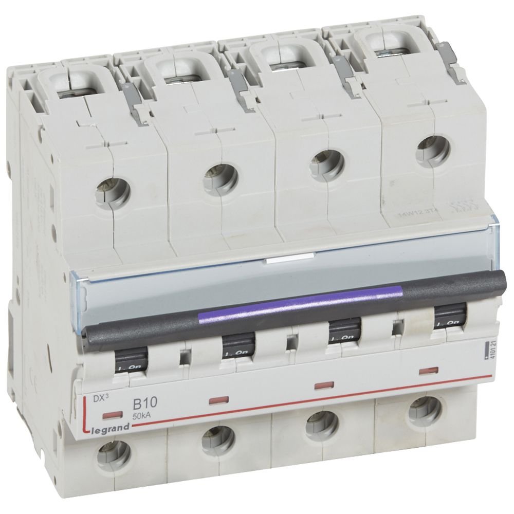 Disjoncteur Legrand DX³ 4P 10A courbe B 50kA