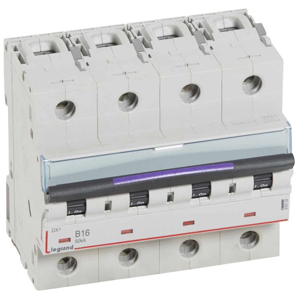 Disjoncteur Legrand DX³ 4P 16A courbe B 50kA