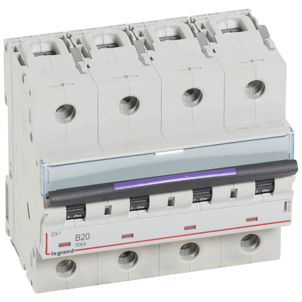 Disjoncteur Legrand DX³ 4P 20A courbe B 50kA