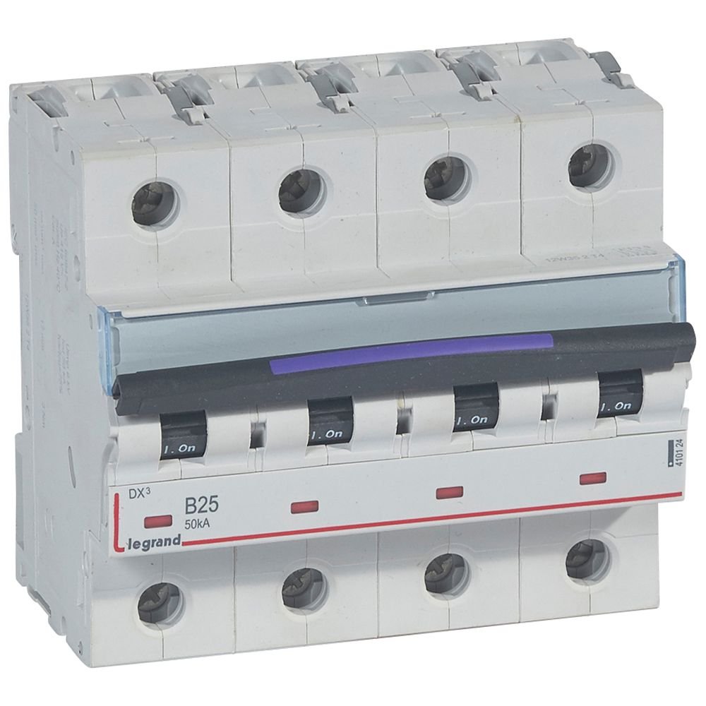Disjoncteur Legrand DX³ 4P 25A courbe B 50kA