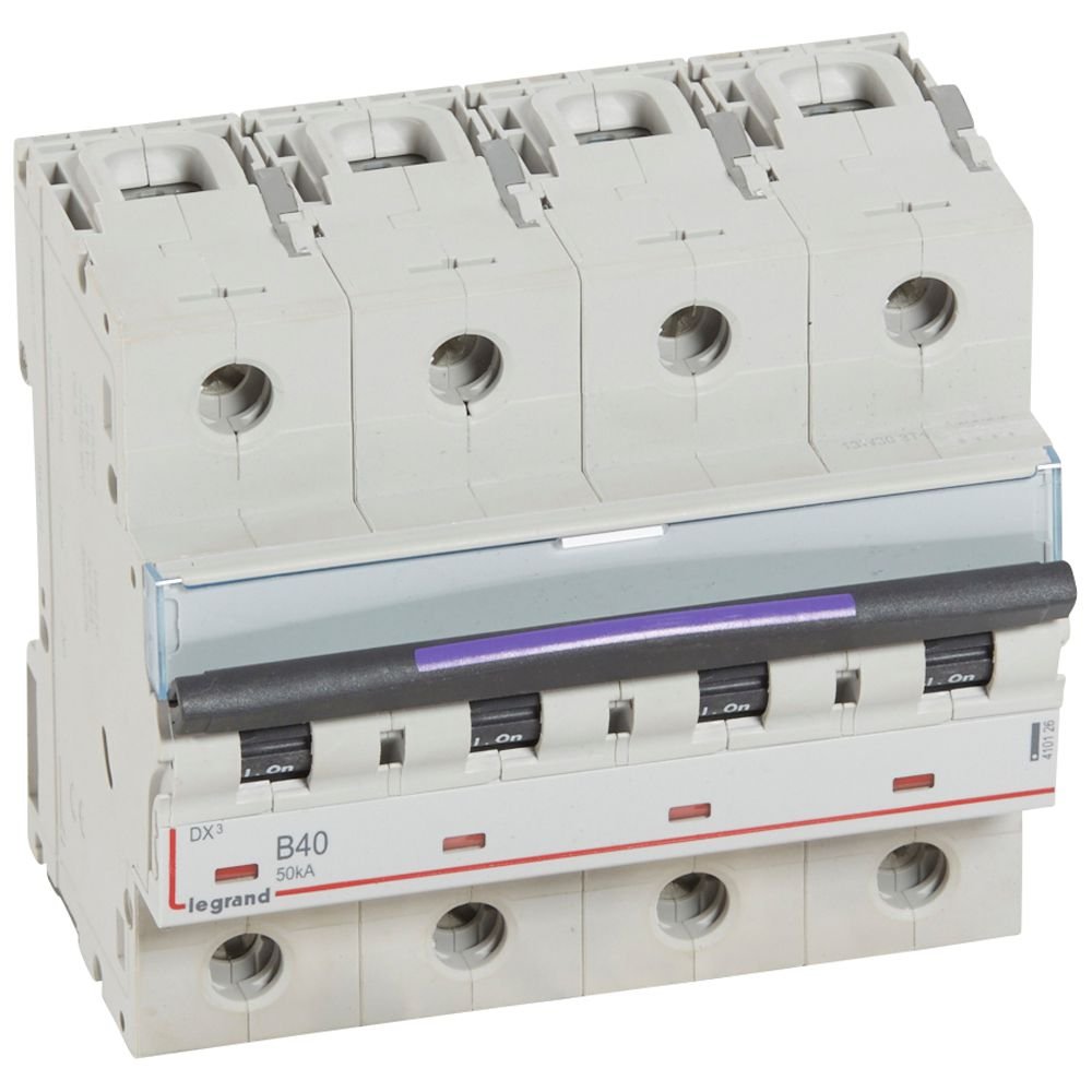 Disjoncteur Legrand DX³ 4P 40A courbe B 50kA