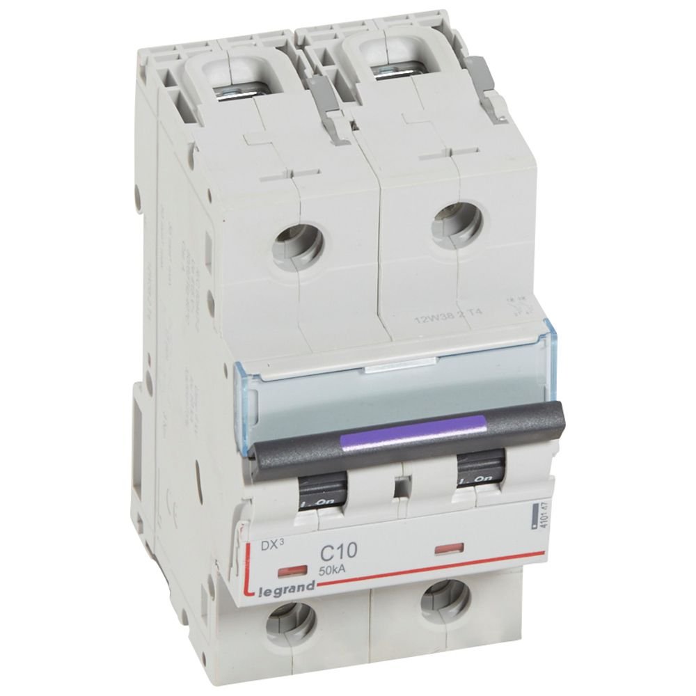 Disjoncteur Legrand DX³ 2P 10A courbe C 50kA