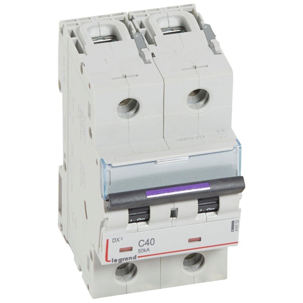 Disjoncteur Legrand DX³ 2P 40A courbe C 50kA