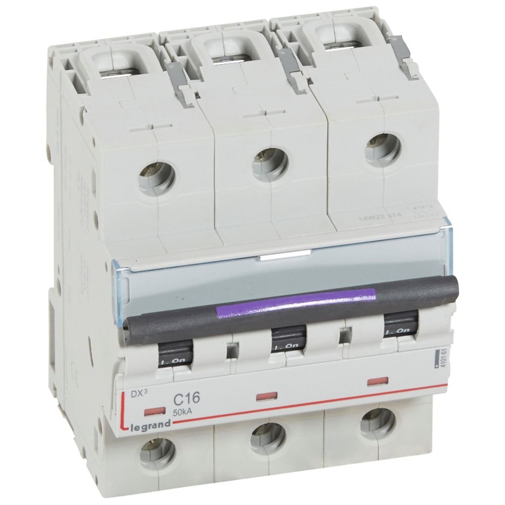 Disjoncteur Legrand DX³ 3P 16A courbe C 50kA