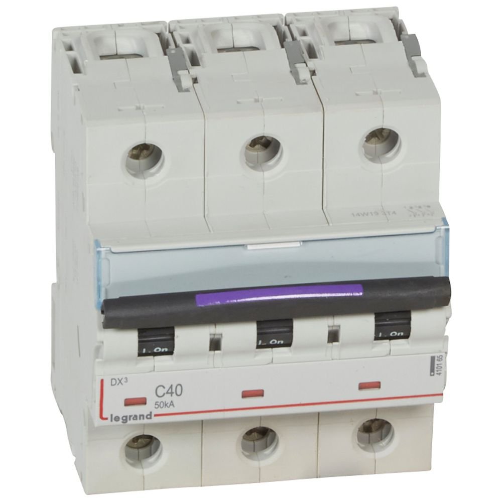 Disjoncteur Legrand DX³ 3P 40A courbe C 50kA